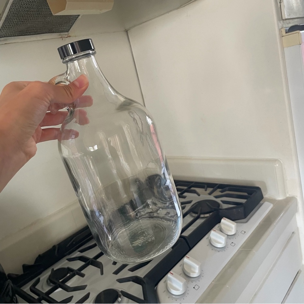 Large Glass Jug with Screw Cap